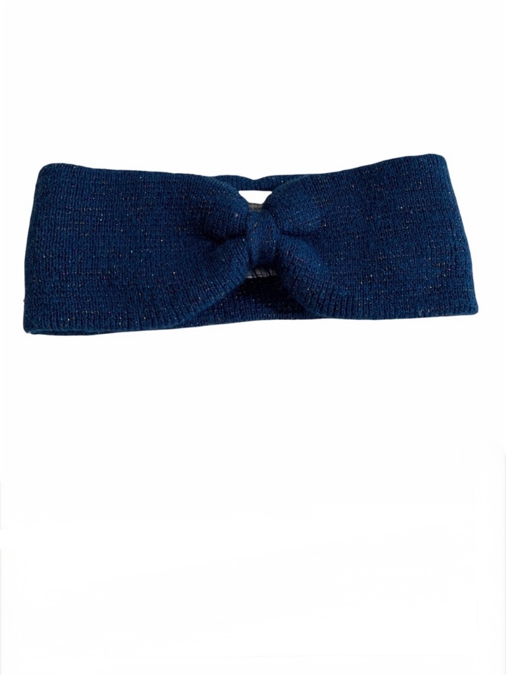One size warm metallic thread bow headband cold weather snow rain